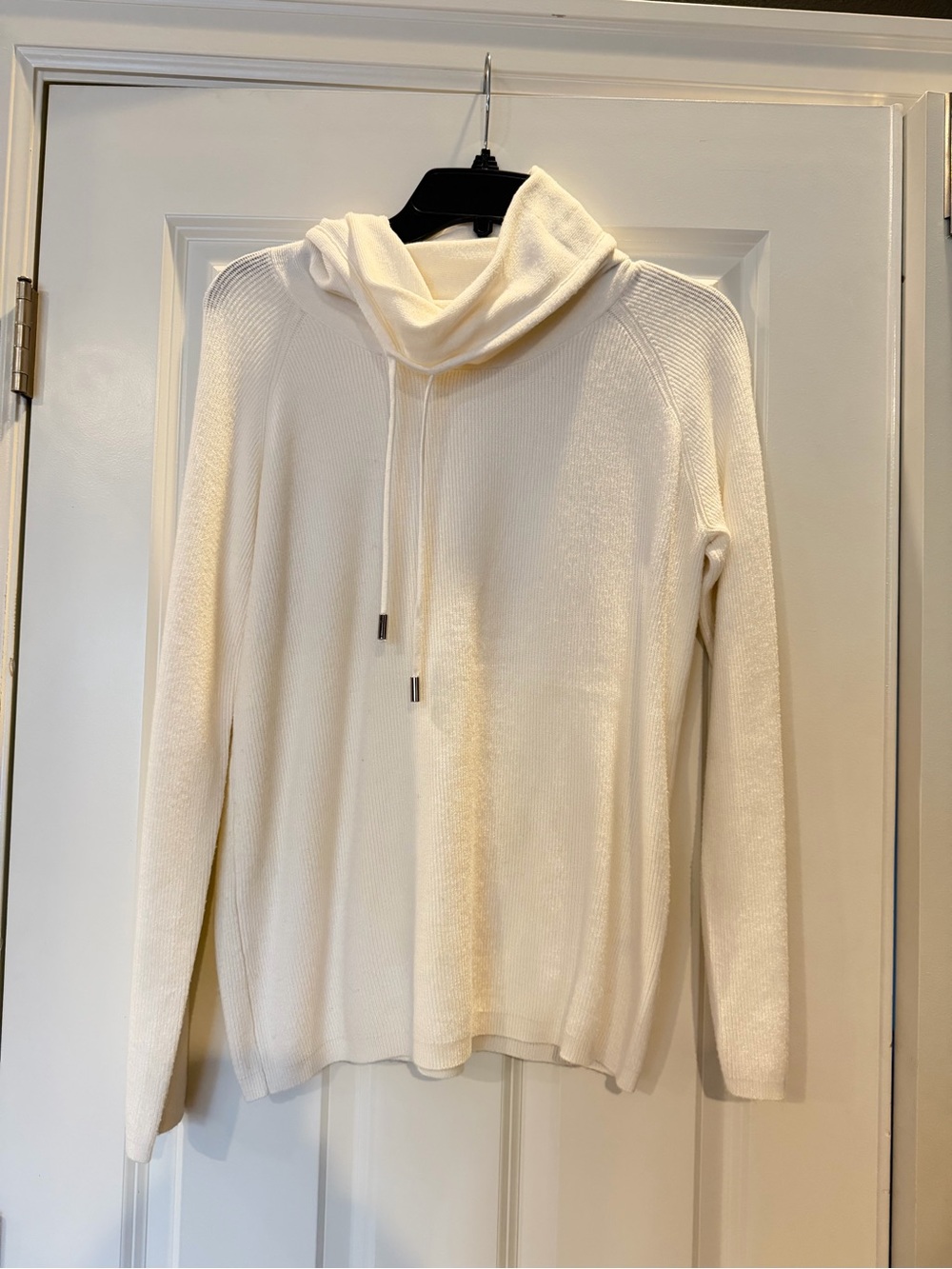 Workshop Republic Clothing Cream Cowl Drawstring Sweater